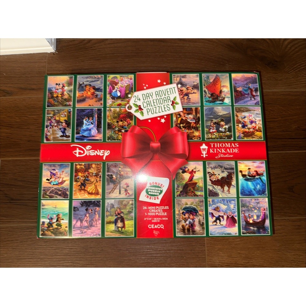 Thomas Kinkade Disney 1000pc 24-Day Advent‎ Calendar Puzzle Christmas/Holidays